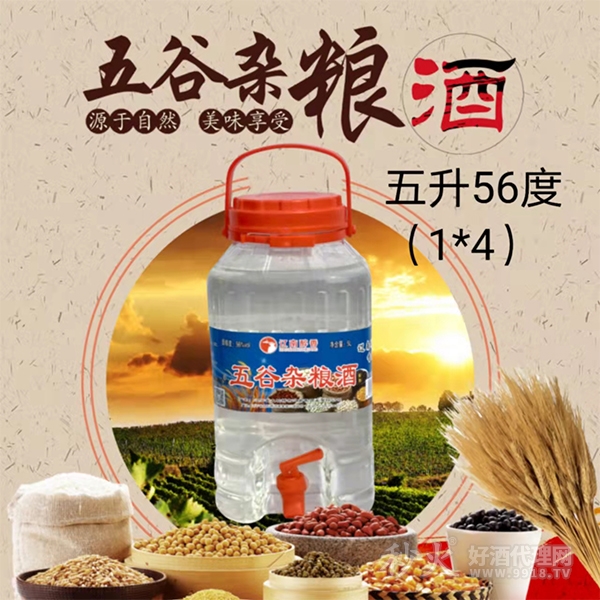 辽南醉香五谷杂粮酒56度5L