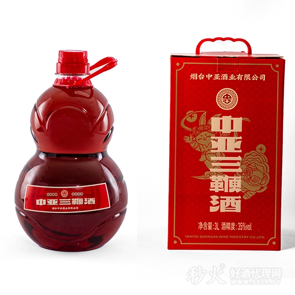 中亚三鞭酒35度3L