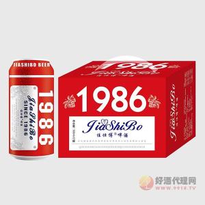 佳仕博1986啤酒500mlx12罐