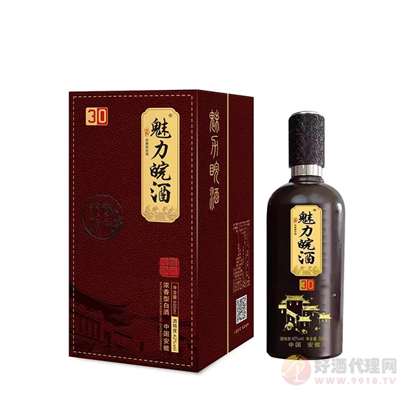 魅力皖酒30浓香型白酒500ml