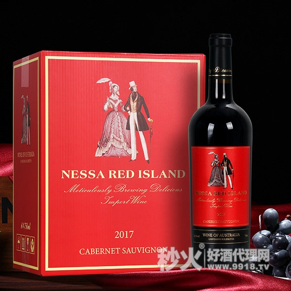 澳洲萨尼红岛精选干红葡萄酒750mlx6瓶