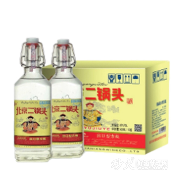 京峪北京二锅头清香型白酒42度500mlx12瓶