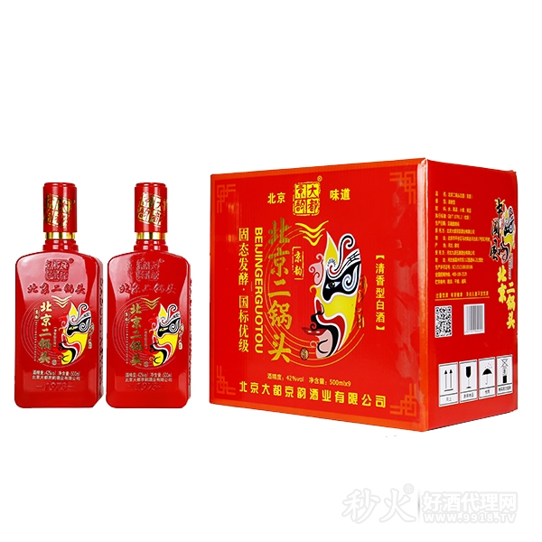 大都京韻北京二鍋頭清香型42度500mlx6瓶