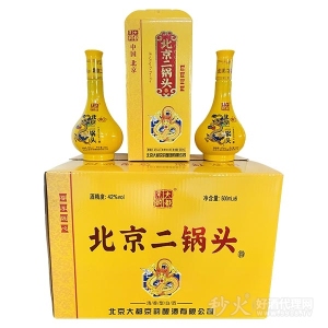 大都京韻北京二鍋頭清香型白酒42度500mlx6瓶