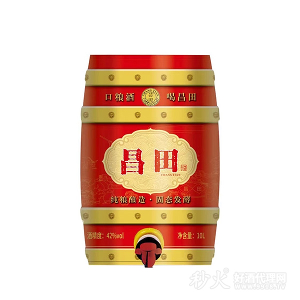 昌田酒纯粮酿造固态发酵42度10L