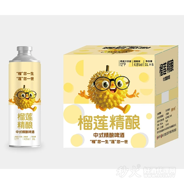 榴莲精酿中式精酿啤酒1L