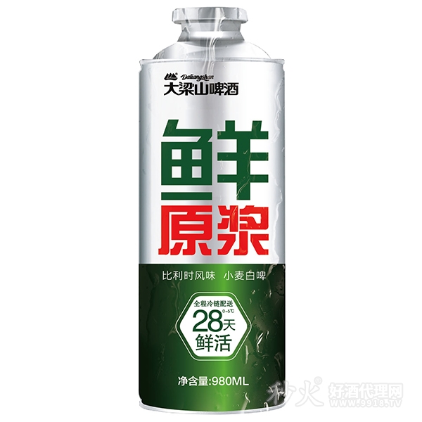 大梁山啤酒鲜原浆11度980ml