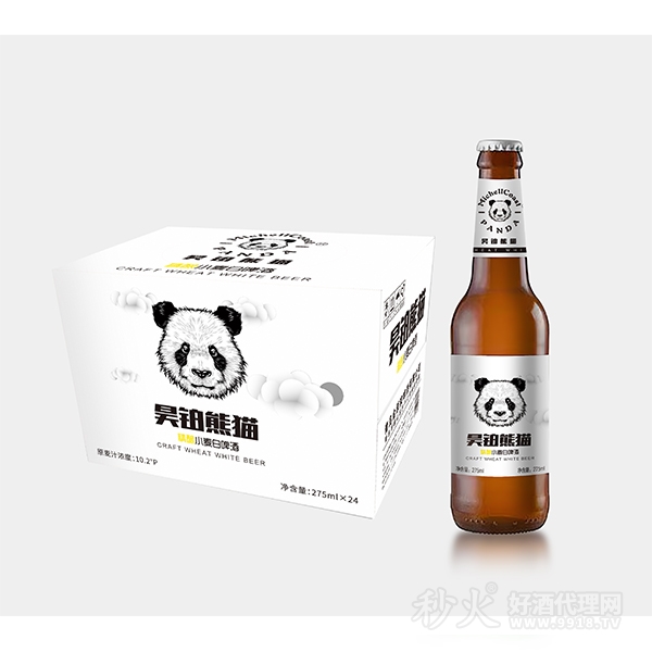 昊铂熊猫精酿小麦白啤酒275mlx24瓶