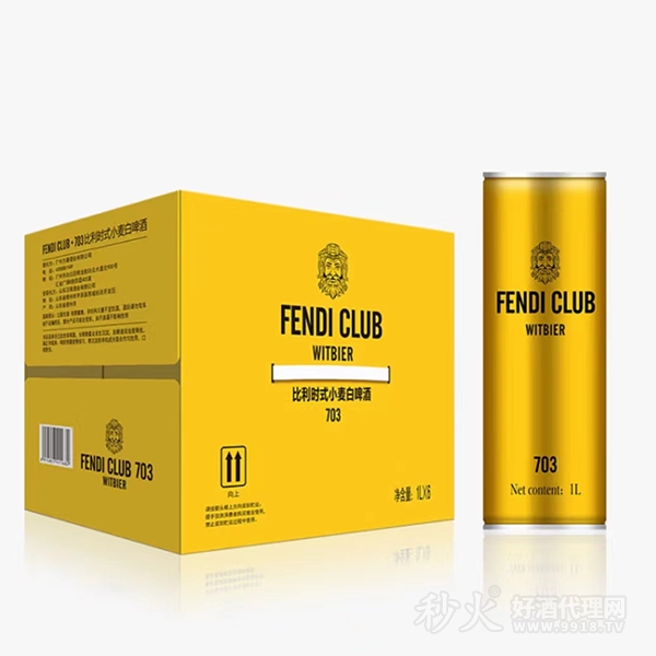 FENDI CLUB703比利时式小麦白啤酒1LX6瓶