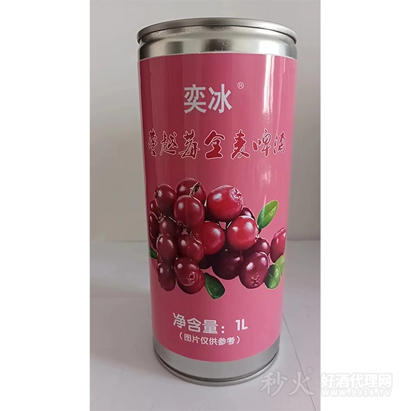 奕冰蔓越莓金麦啤酒1L
