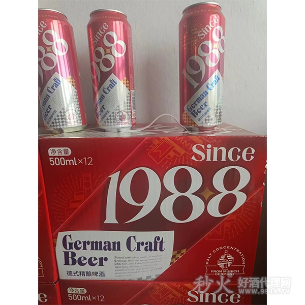 1988德式精酿啤酒500mlx12罐