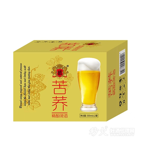 QY苦荞精酿啤酒500mlx12罐