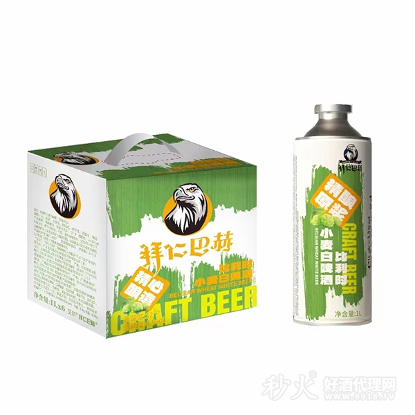 拜仁巴赫比利时小麦白啤酒1Lx6罐