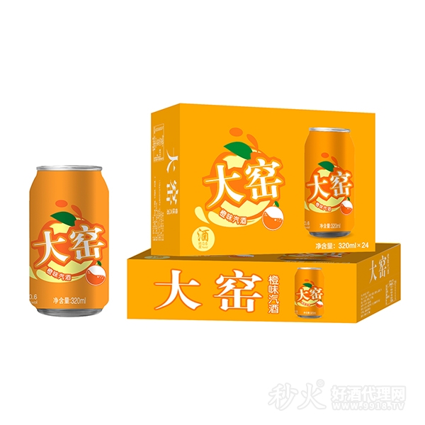 大窑橙味汽酒320mlx24罐