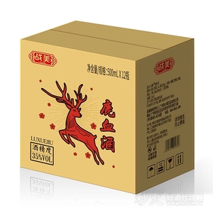 战美鹿血酒35度500mlx12瓶