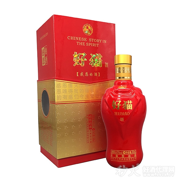 好猫·感恩版45°浓香型白酒500ml