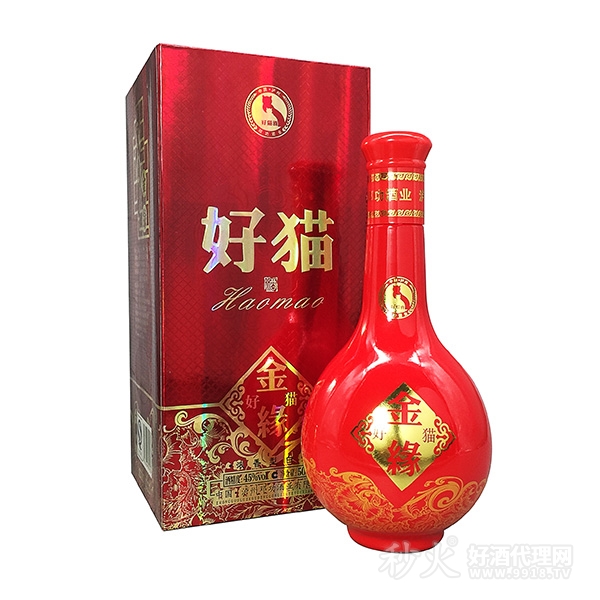 好猫 金缘版 45°浓香型白酒500ml
