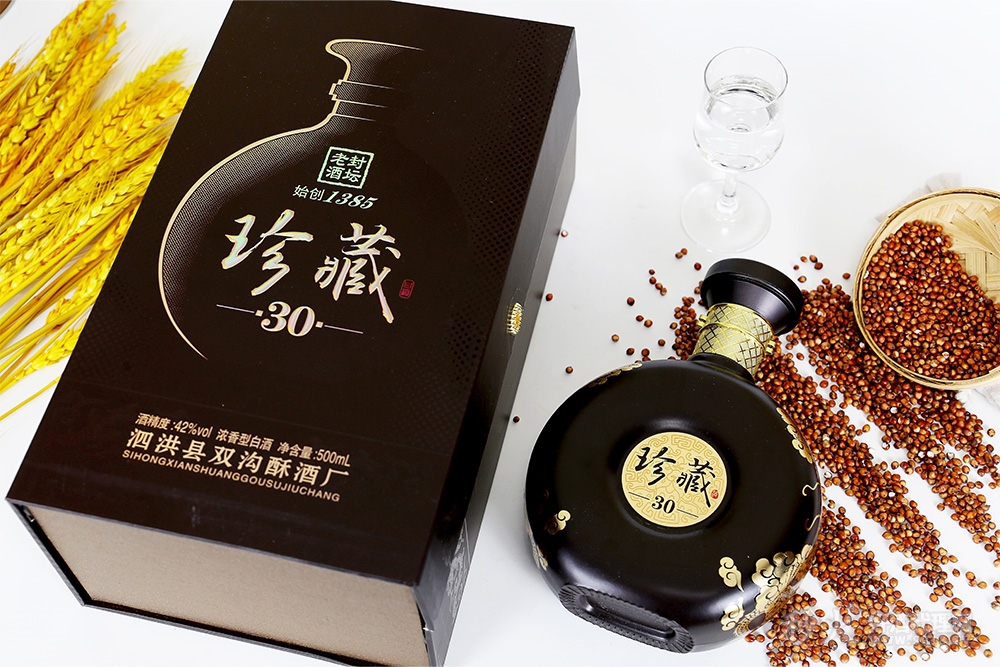 封坛老酒珍藏30浓香型白酒42度500ml