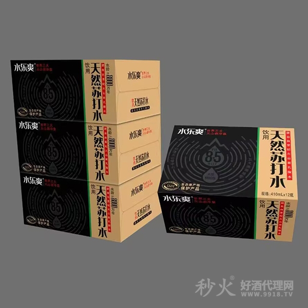 水乐爽天然苏打水410mlx12瓶