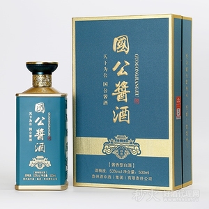 国公酱酒国治酱香型白酒53度500ml2