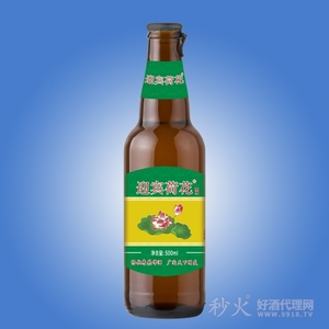 迎宾荷花啤酒500ml