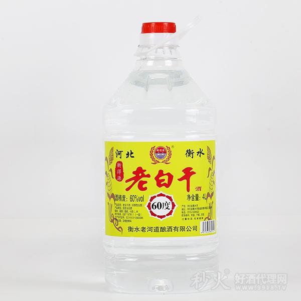 河北衡水老白干酒浓香型白酒60度4L