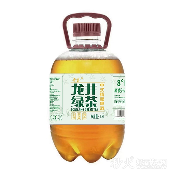 哥窑龙井绿茶中式精酿啤酒8度1.5L