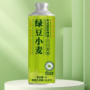 绿豆小麦中式原浆啤酒1L