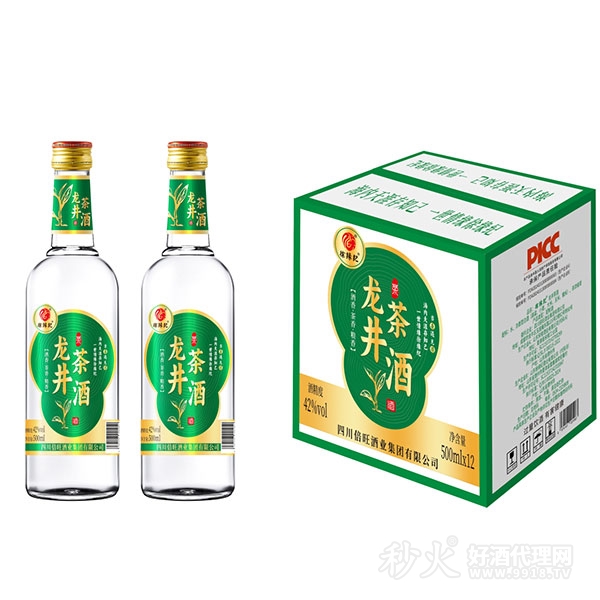 徐缘纪龙井茶酒42度500mlx12瓶红星白