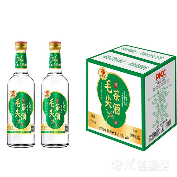 徐缘纪毛尖茶酒42度500mlx12瓶红星白