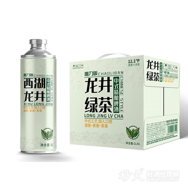 潮力版龙井绿茶中式精酿啤酒1Lx6