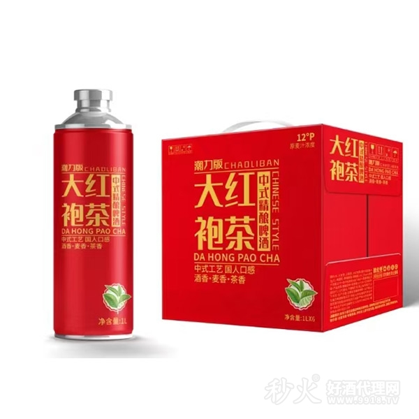 潮力版大红袍茶中式精酿啤酒1Lx6